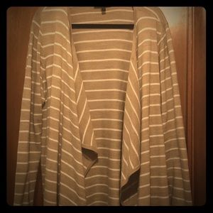 Tan & White Striped Long Sleeve Sweater 22/24